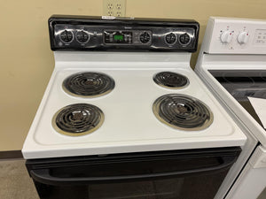 GE White Electric Coil Stove - 8809