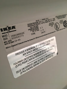 Ikea Stainless Top Freezer Refrigerator - 1177