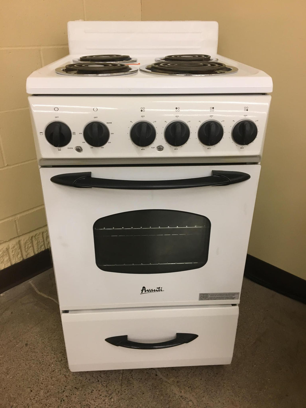 Avanti 19.5 w Electric Coil Stove - 2764 – Shorties Appliances And More,  LLC