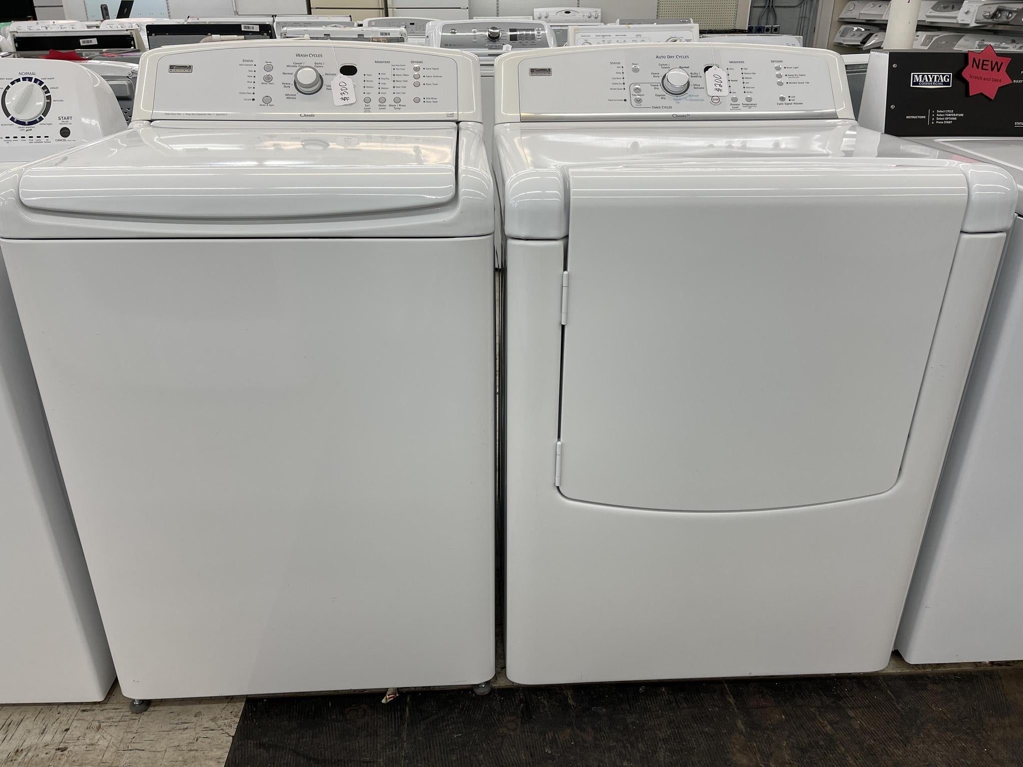 Kenmore Top Load Washer & Dryer Set - Gas or Electric Dryer - Appliance  Oasis