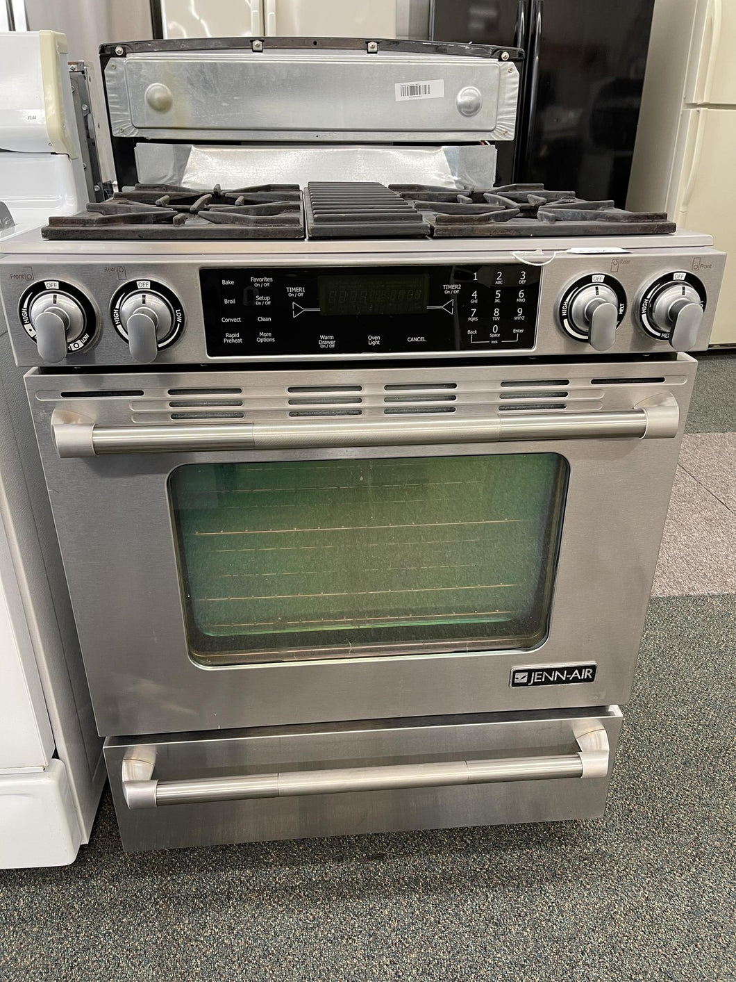 Jenn-Air Stainless Dual Source Slide-in Stove - 7930