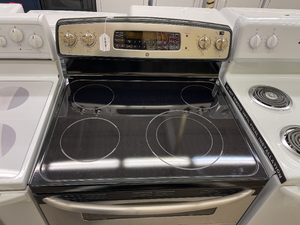 GE Stainless Double Oven Electric Stove - 1216