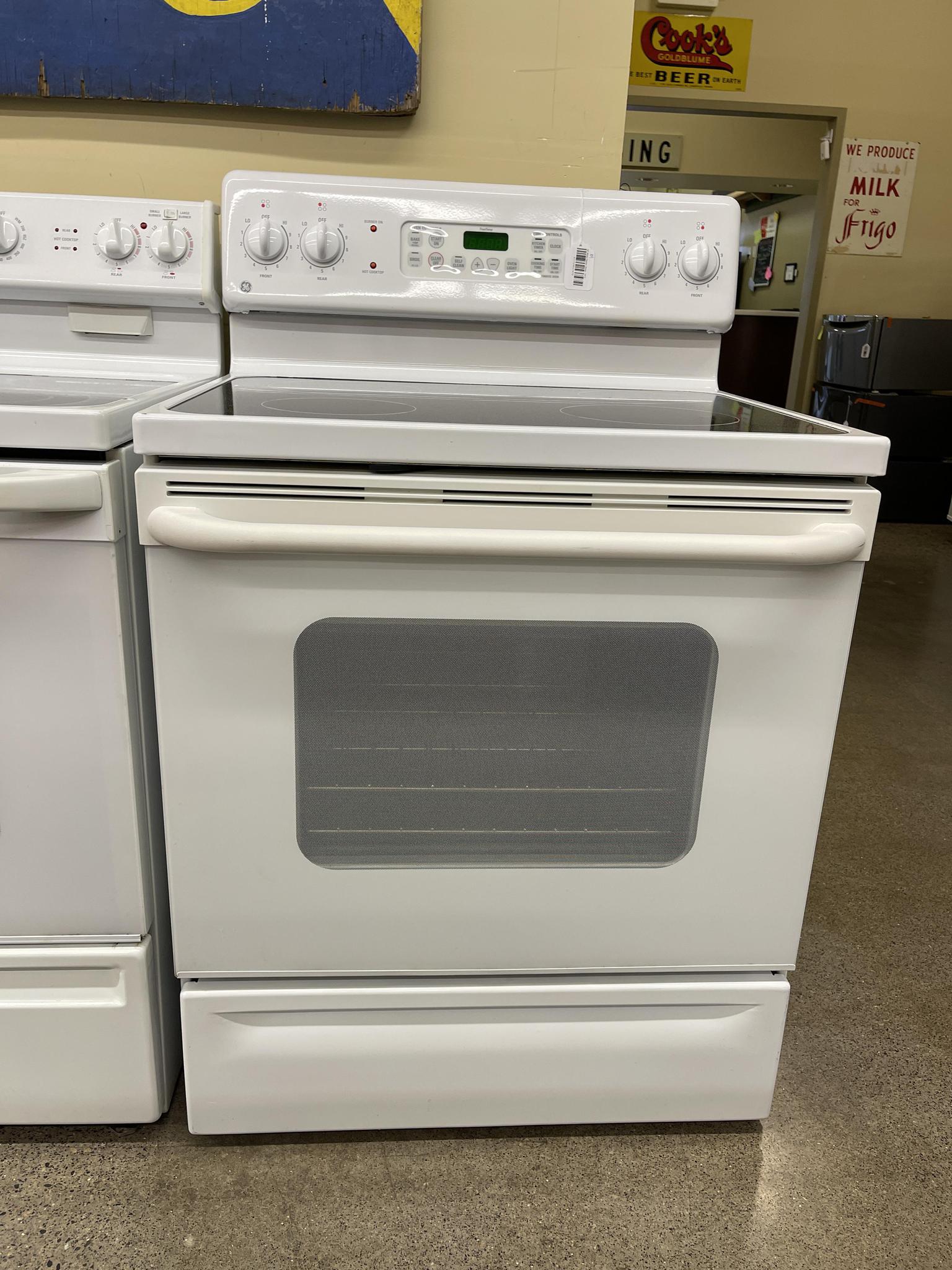 ge white stove electric